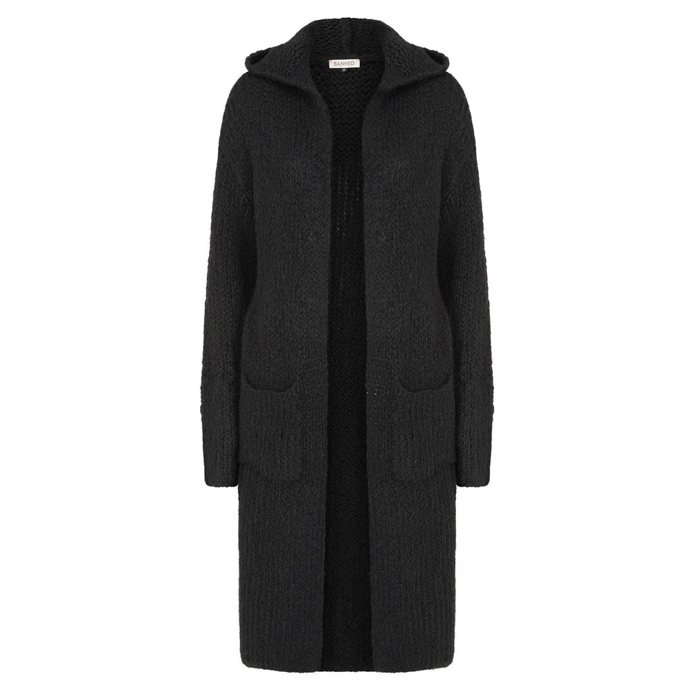 Banned - Blackmoor Long Knit Long cardigan - Black